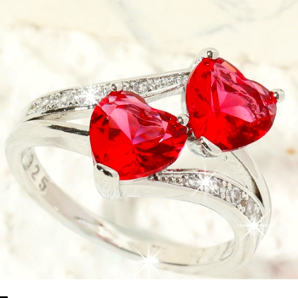 Sterling Silver Ruby Ring - image 1